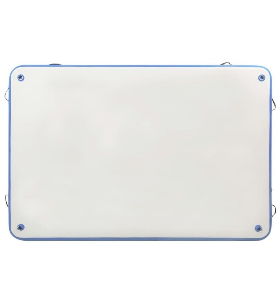 Pont flottant gonflable Bleu et blanc 200x150x15 cm