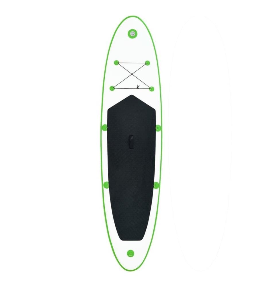 Aufblasbares Stand Up Paddle Board Set Grün und Weiss