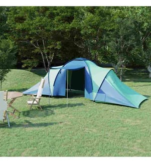 Campingzelt 6 Personen Blau und Grün