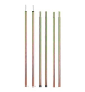 Mâts de tente télescopiques 170-255 cm 2 pcs Acier galvanisé