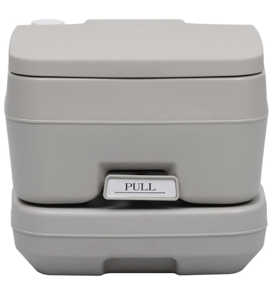 Tragbare Campingtoilette Grau 10 + 10 L