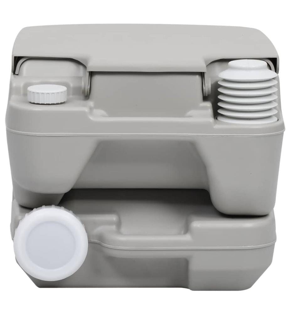 Tragbare Campingtoilette Grau 10 + 10 L
