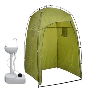 Tragbarer Camping-Handwaschbecken mit Zelt 20 L