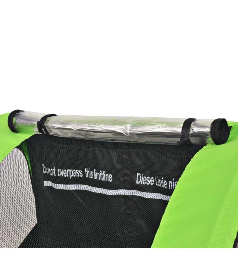 Remorque de vélo gris et vert 30 kg