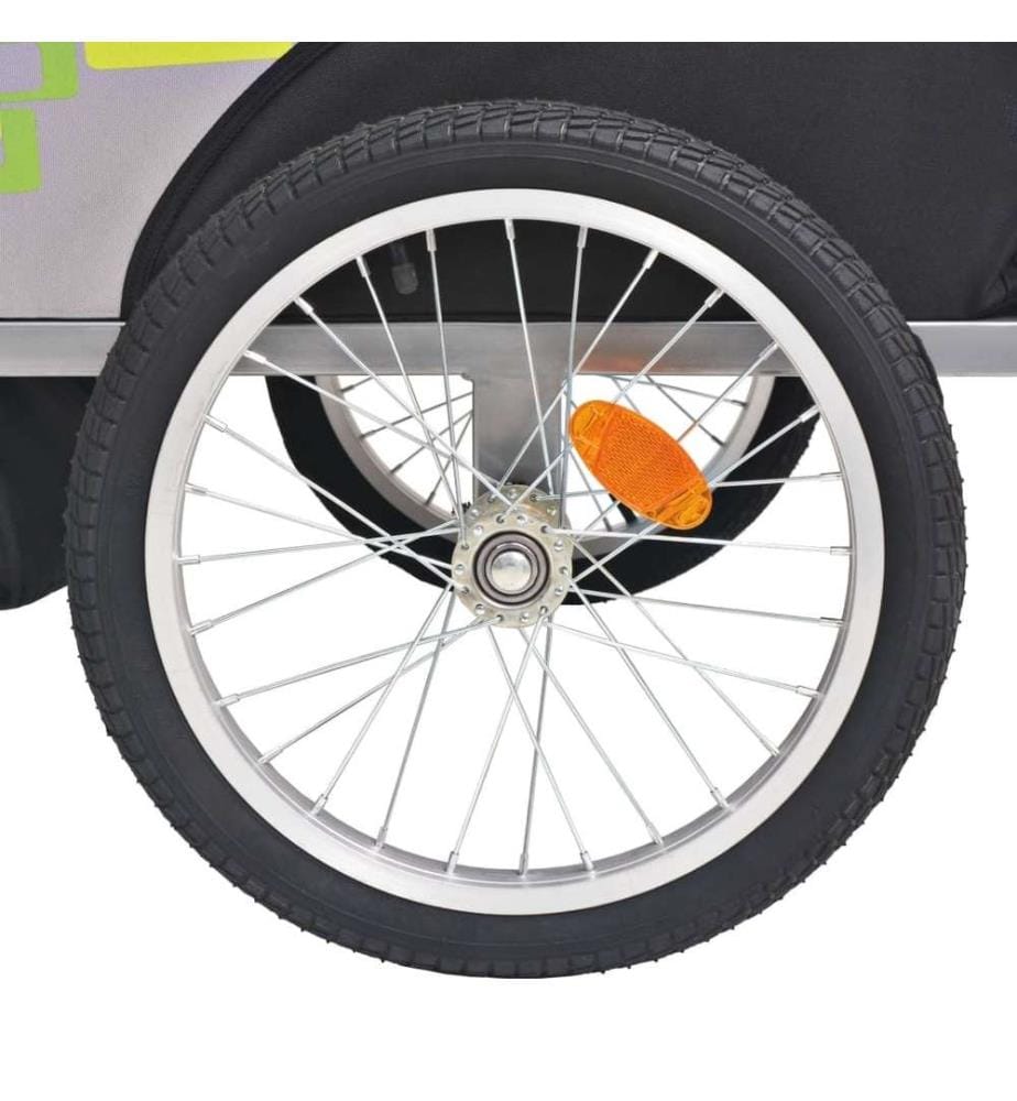 Remorque de vélo gris et vert 30 kg