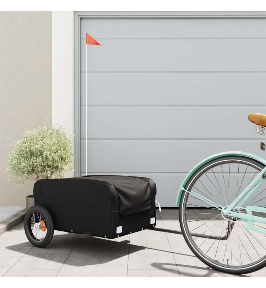 Remorque de vélo noir 30 kg fer