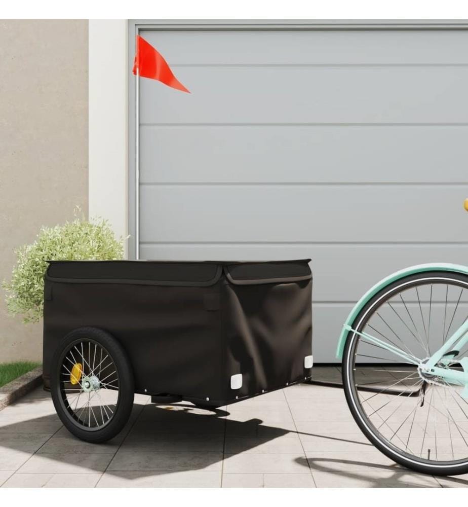 Remorque de vélo noir 45 kg fer
