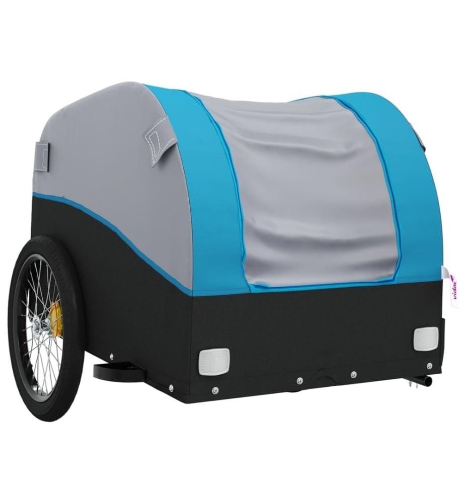 Remorque de vélo noir et bleu 45 kg fer