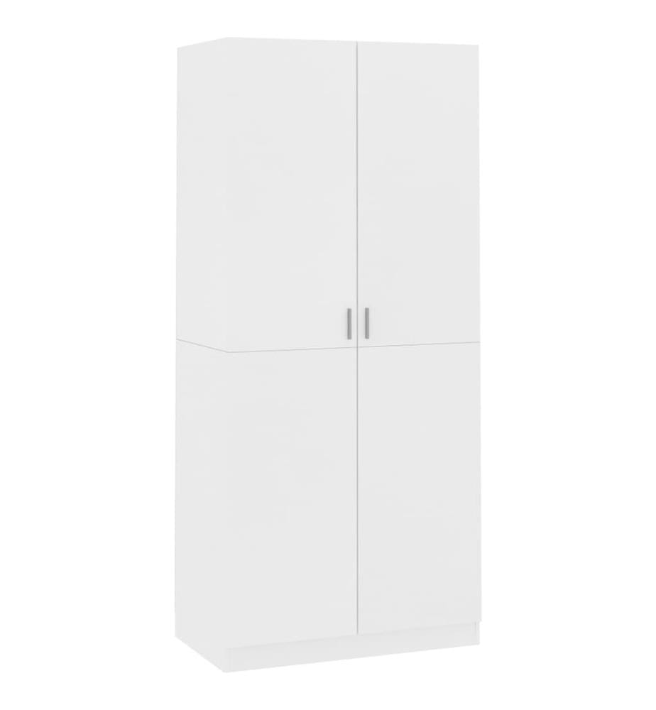 Garde-robe Blanc 90x52x200 cm Aggloméré