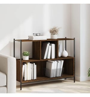 Bücherregal Braun Eichen-Optik 102x28x77,5 cm Holzwerkstoff