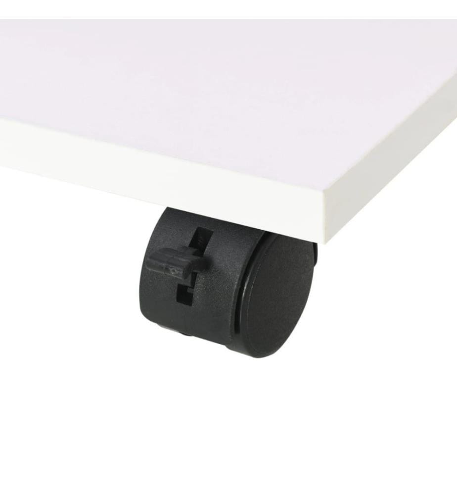 Beistelltisch mit Rollen 50×35×42 cm Weiss