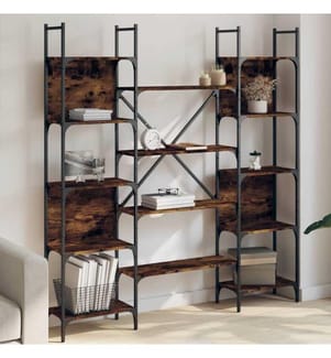 Bücherregal Räuchereiche 155,5x24x166,5 cm Holzwerkstoff