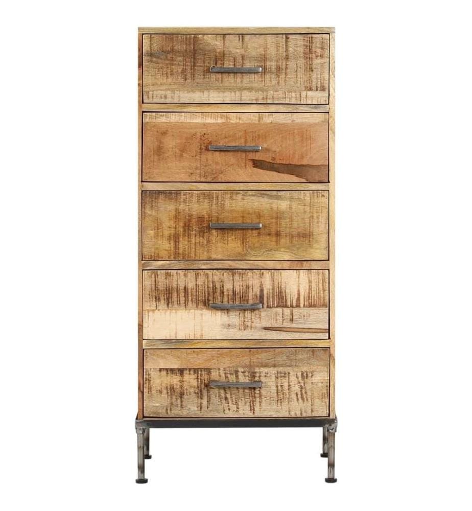 Kommode 45 x 35 x 106 cm Mango-Massivholz