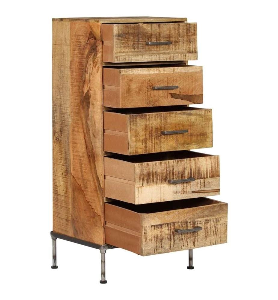 Kommode 45 x 35 x 106 cm Mango-Massivholz