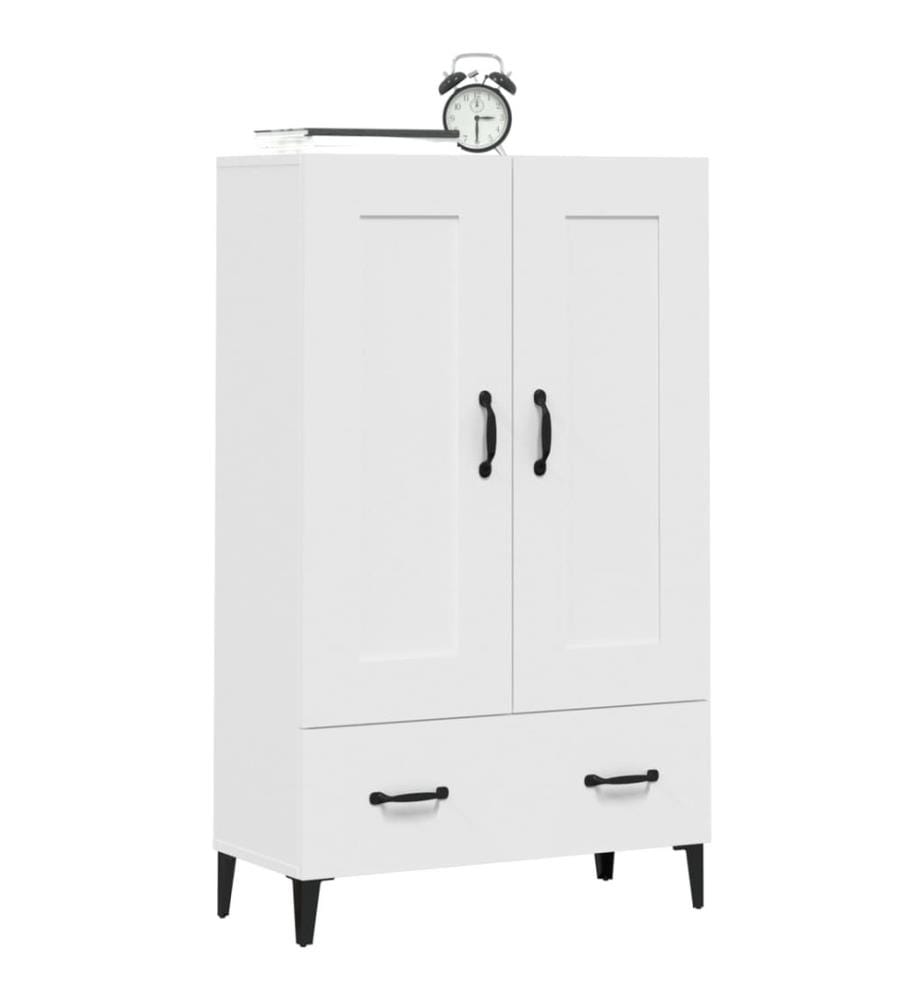 Buffet haut Blanc 70x31x115 cm Bois d'ingénierie