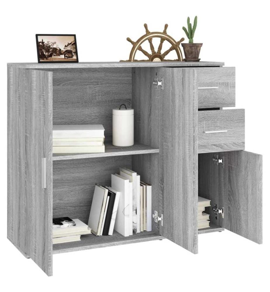 Sideboard Grau Sonoma 91x29,5x75 cm Holzwerkstoff