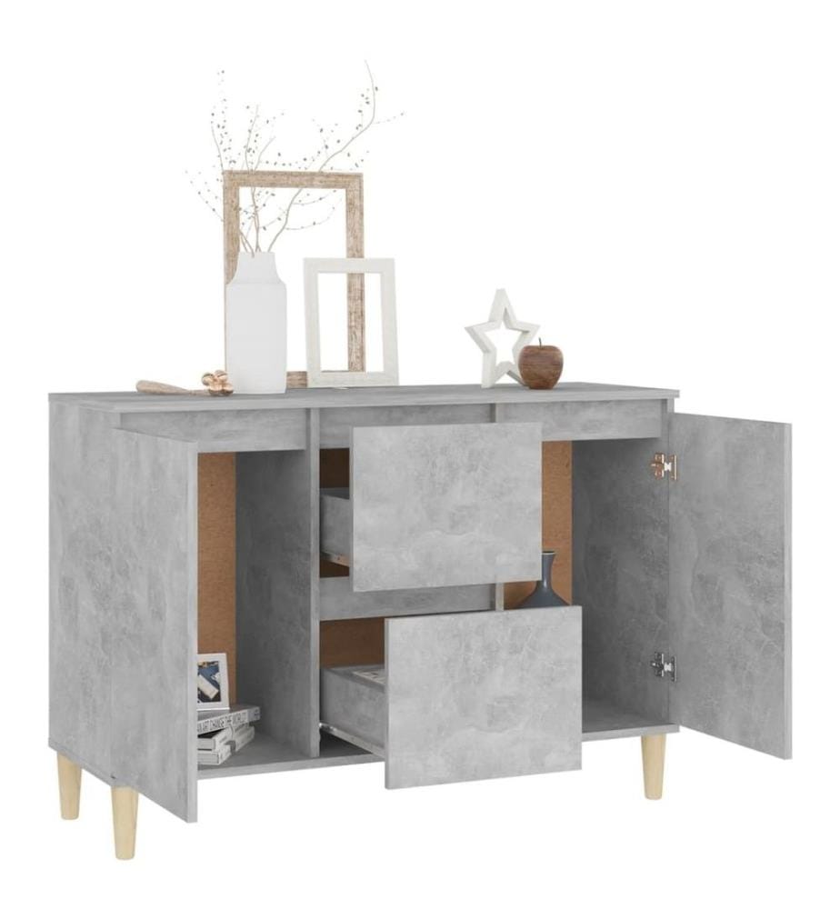Buffet Gris béton 103,5x35x70 cm Aggloméré
