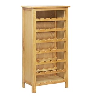 Weinschrank 56 x 32 x 110 cm Massivholz Eiche