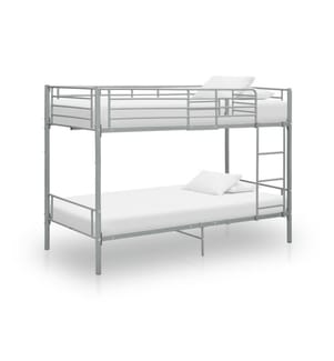 Etagenbett Grau Metall 90×200 cm