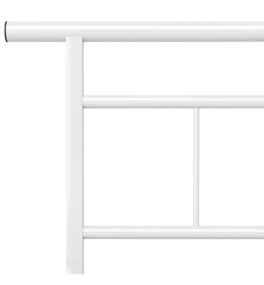 Cadre de lit Blanc Métal 180x200 cm