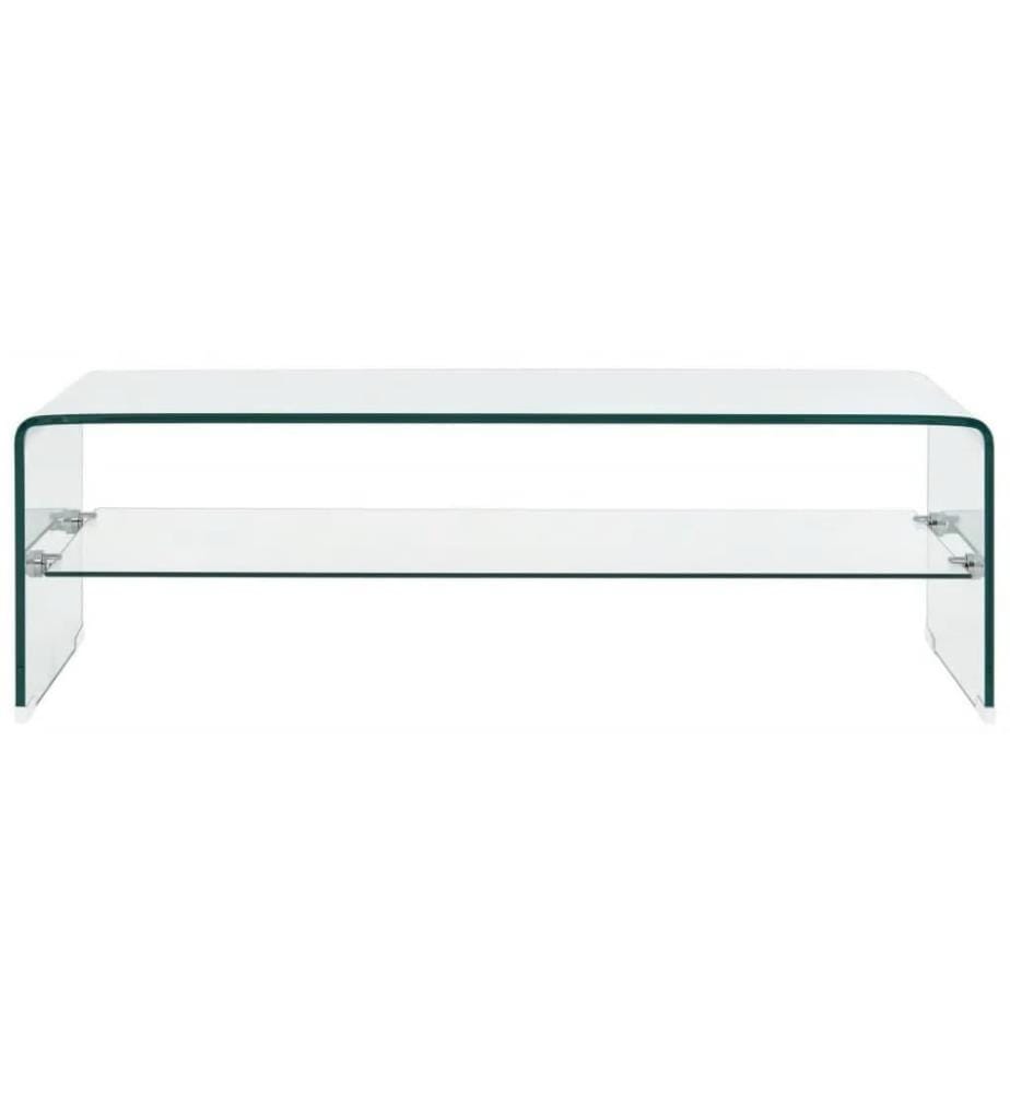Table basse Clair 98 x 45 x 31 cm Verre trempé