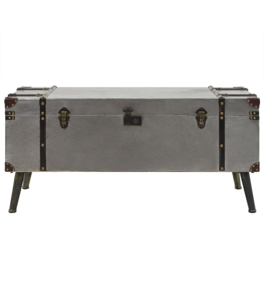 Table basse MDF et aluminium 102 x 51 x 47,5 cm
