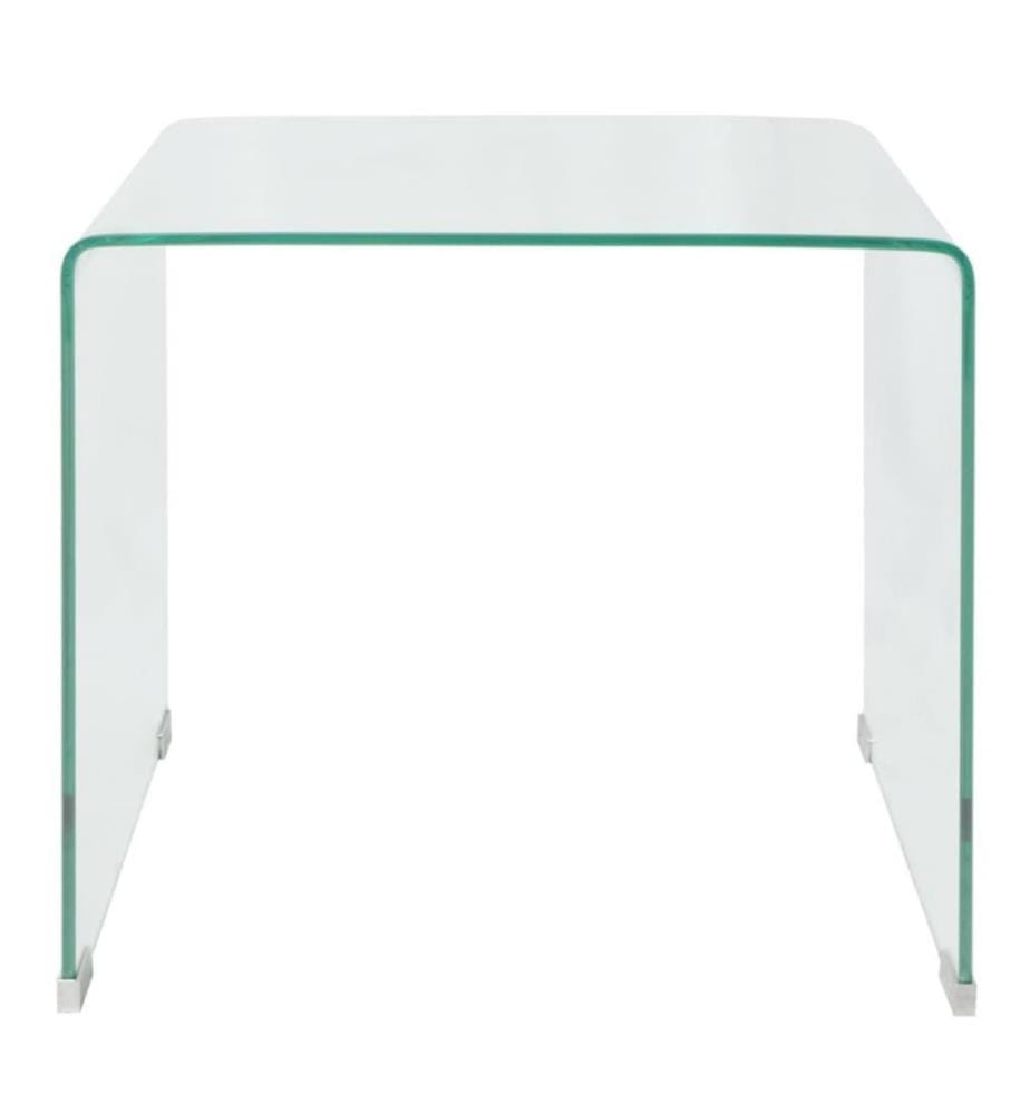 Table basse 49,5 x 50 x 45 cm Verre trempé Transparent