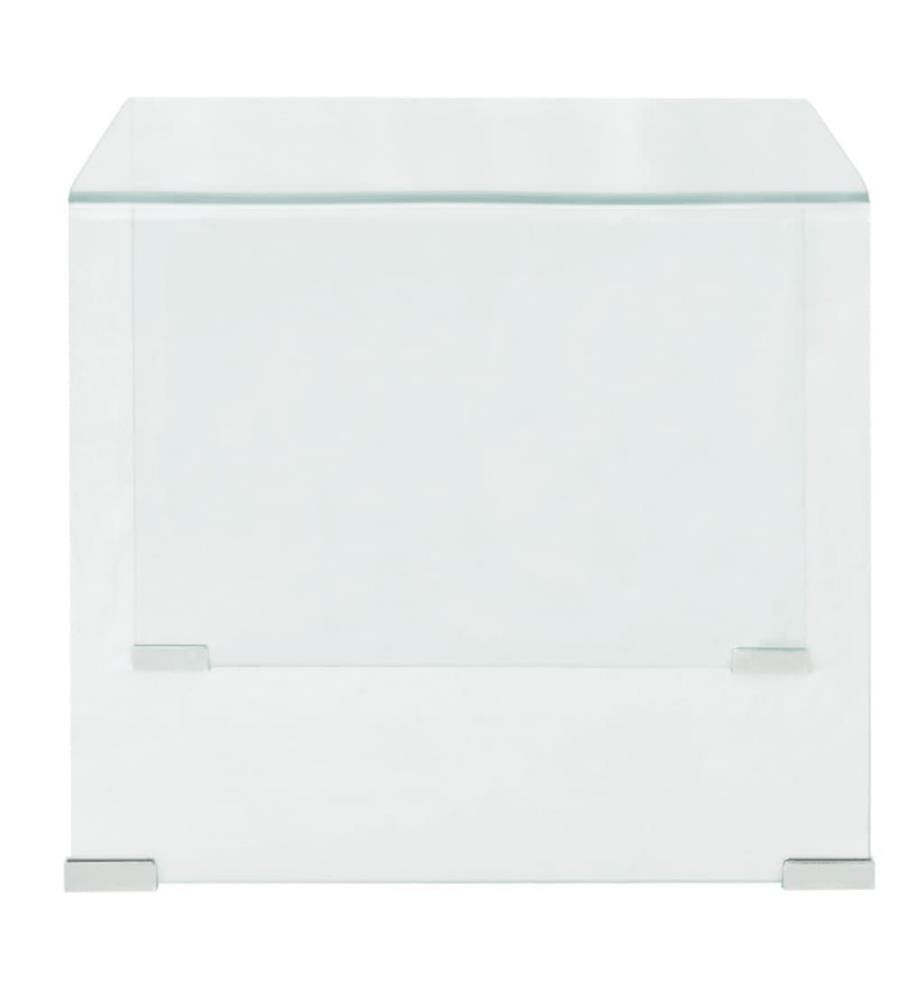 Table basse 49,5 x 50 x 45 cm Verre trempé Transparent