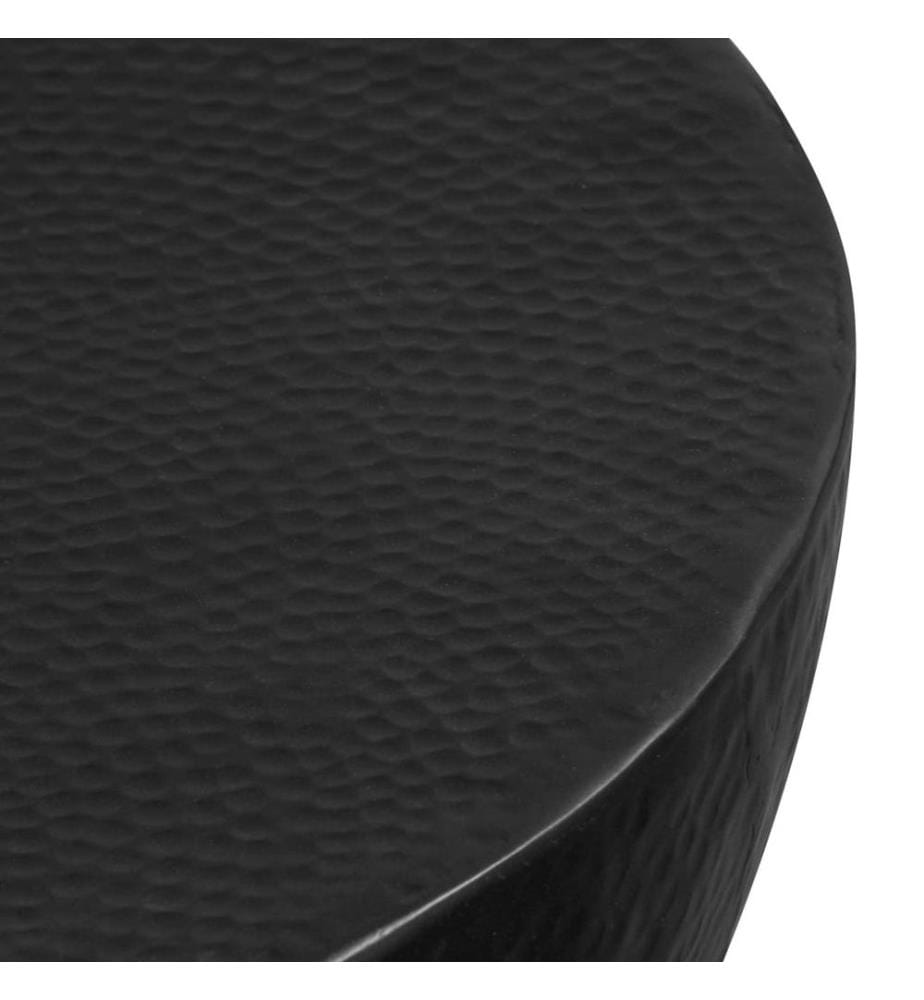 Table basse Aluminium martelé 70 x 30 cm Noir
