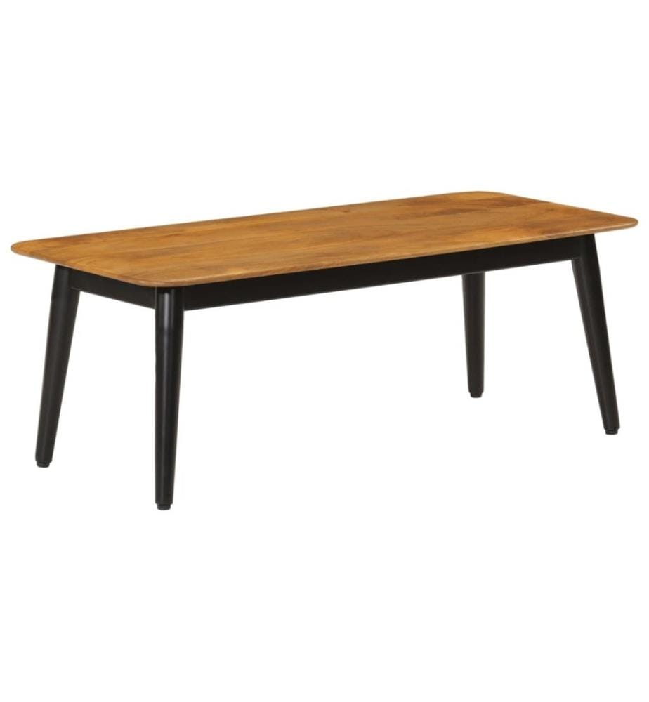 Table basse 110x50x40 cm bois massif de manguier et fer