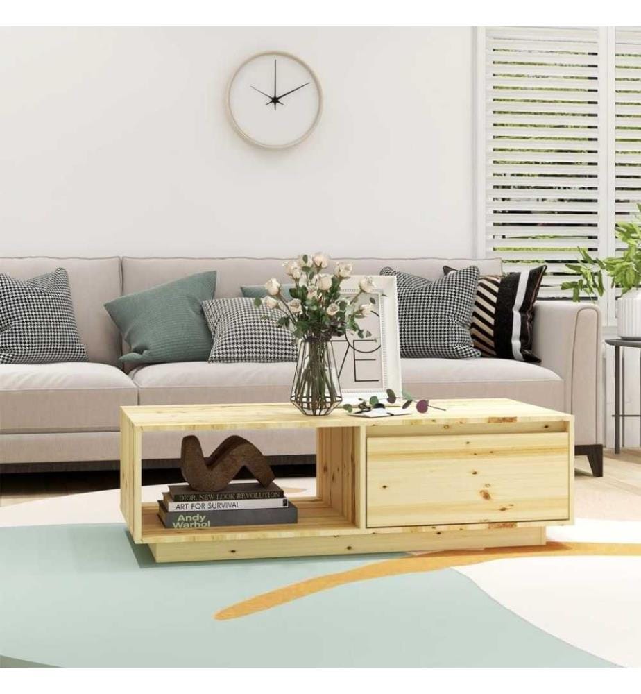 Table basse 110x50x33,5 cm Bois de sapin massif