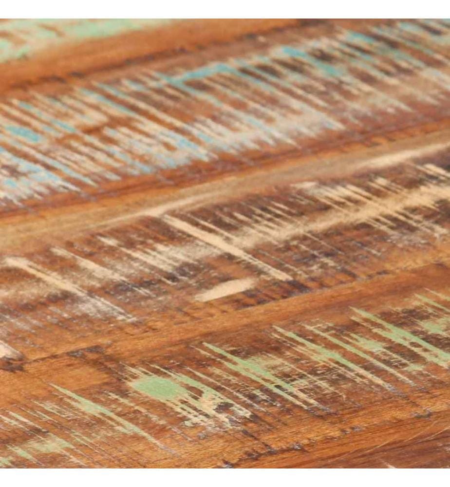 Table basse Blanc 68x68x30 cm Bois de récupération solide
