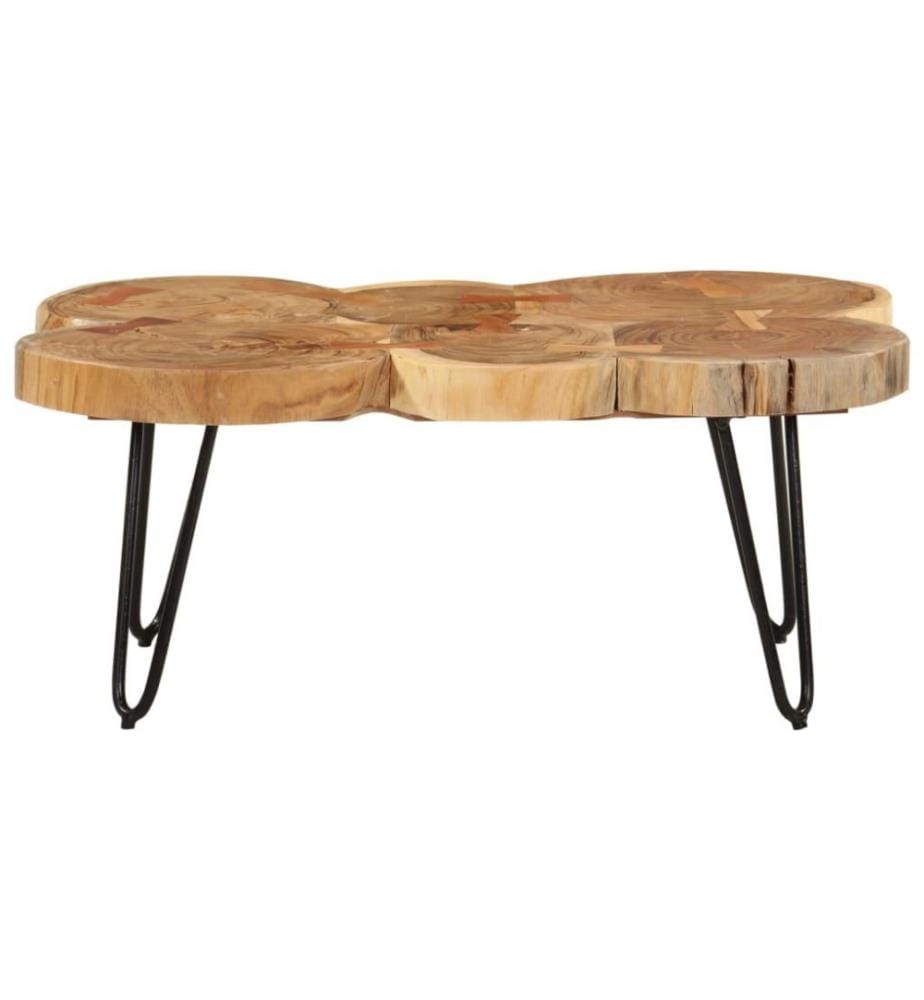 Table basse 36 cm 6 troncs bois d'acacia massif