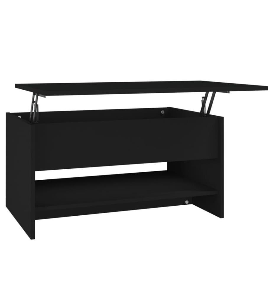 Table basse Noir 80x50x40 cm Bois d'ingénierie