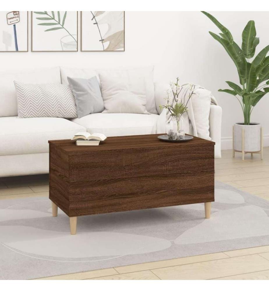 Table basse Chêne marron 90x44,5x45 cm Bois d'ingénierie