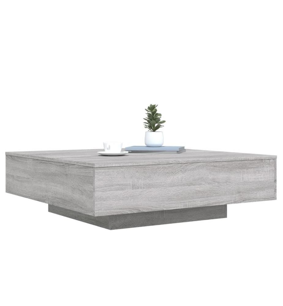 Table basse sonoma gris 100x100x31 cm bois d'ingénierie