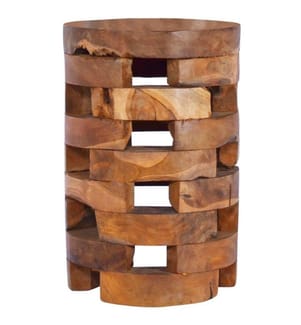 Nachttisch 30x30x45 cm Massivholz Teak