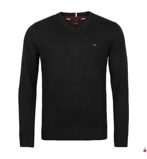 V-Neck Pullover - Schwarz