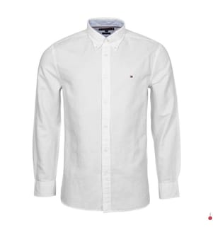 Solides Hemd aus Leinenmischung - Th Optic White