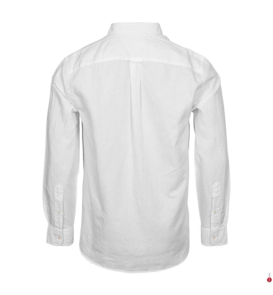 Solides Hemd aus Leinenmischung - Th Optic White