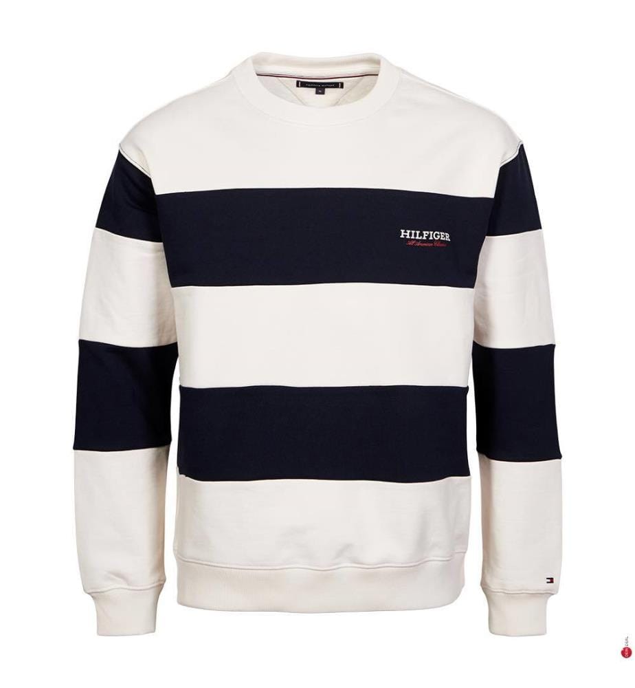 Monotype Stripe Sweatshirt - Wüstenhimmel/Elfenbeinblüte