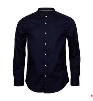 Flex Poplin Solid Mao Shirt - Desert Sky
