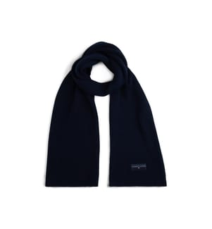 Sciarpa a maglia con logo lineare - Blu scuro