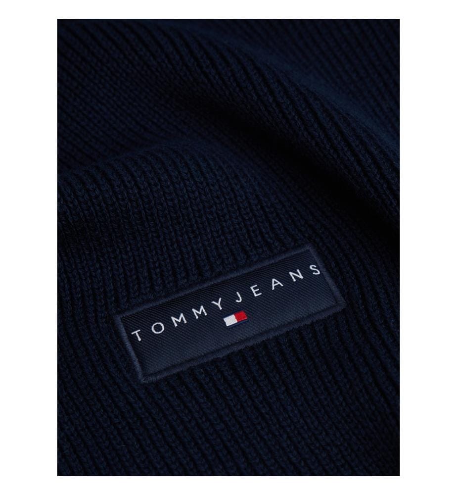 Sciarpa a maglia con logo lineare - Blu scuro