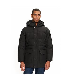 Parka utility trapuntato idrorepellente - Nero