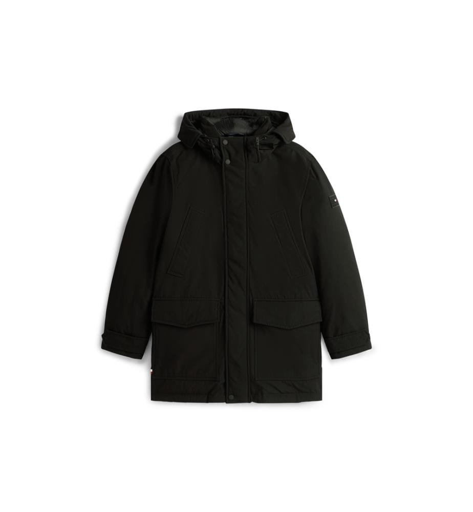 Rockie Kapuzenparka aus wasserabweisender Daune - Schwarz