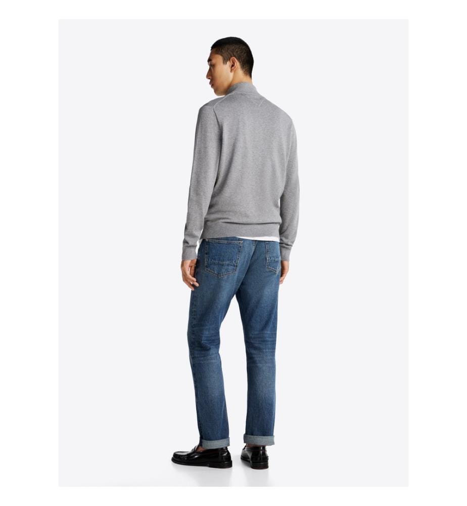 Pull À Col Montant Et Fermeture Éclair Quart De Tour - Gris