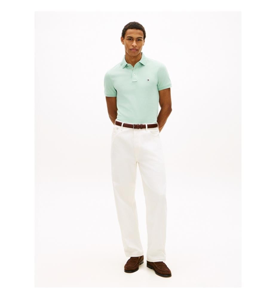 Slim Piqué Polo 1985 - Water Green