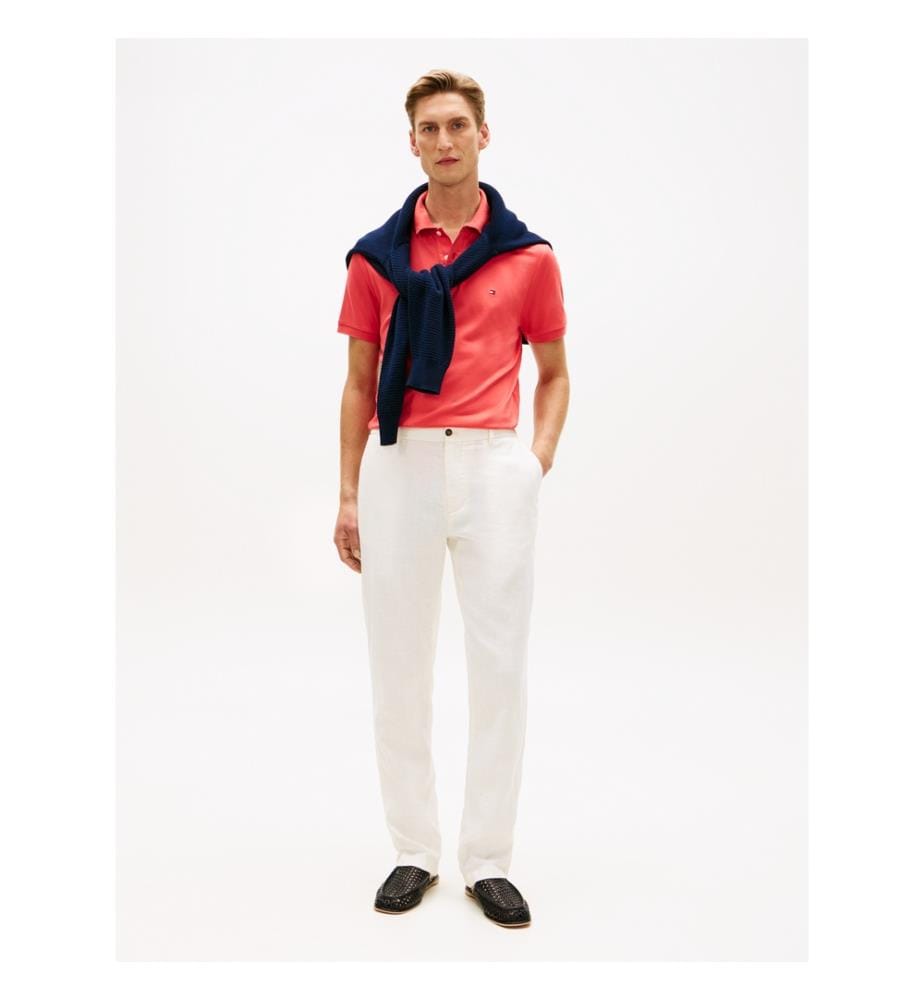 Polo Standard en Coton Fluide - Rouge