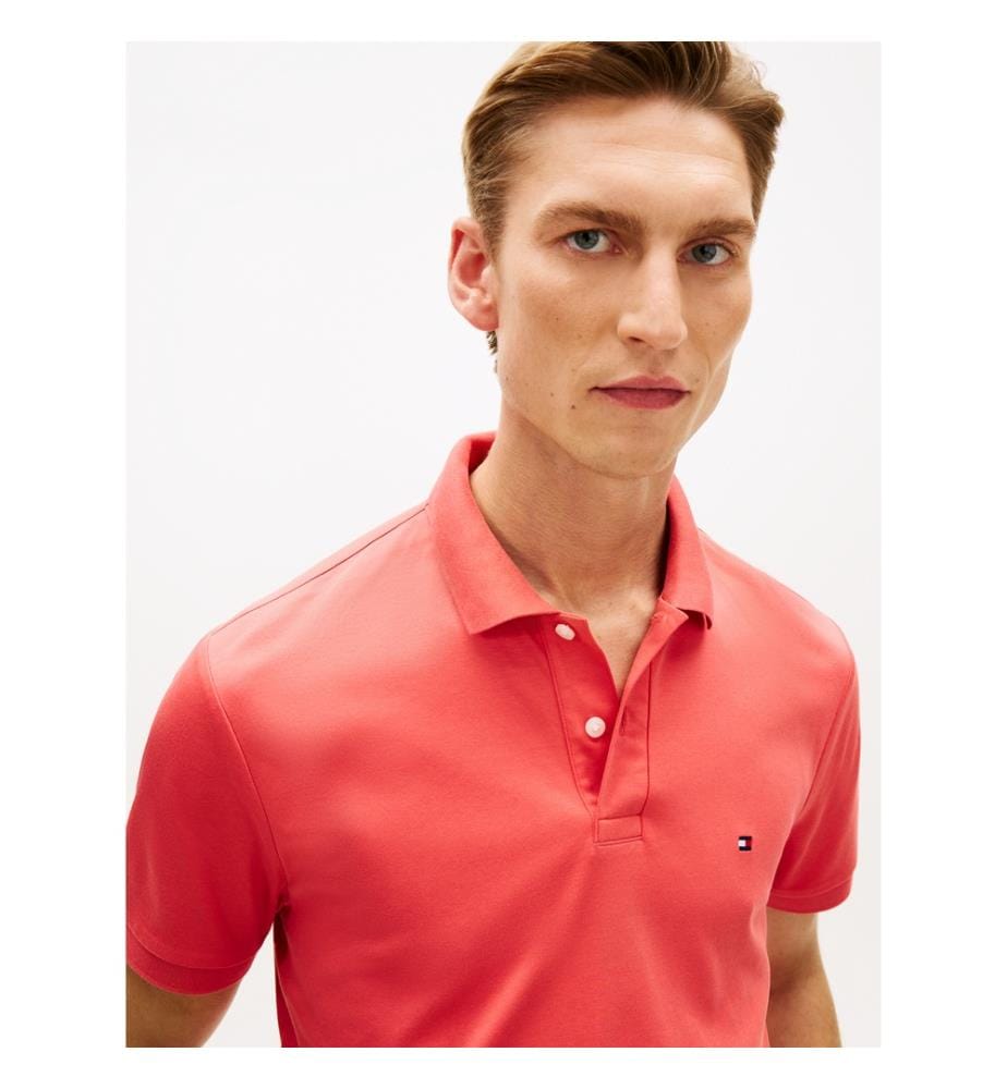 Polo Standard en Coton Fluide - Rouge